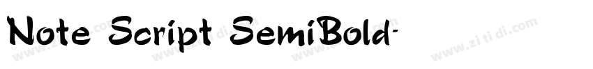 Note Script SemiBold字体转换